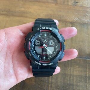 G-Shock Black and Red Analog-Digital Watch